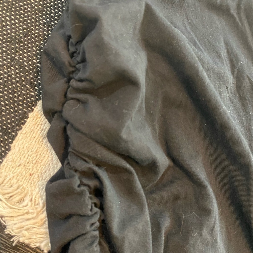 Black Tank Dress with Ruched sides Womens XL NWOT - Picture 2 of 2